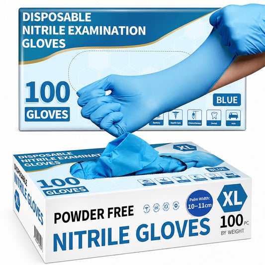 Disposable Nitrile Gloves Blue 100 pcs