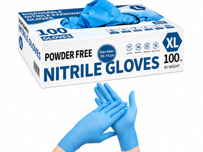 Disposable Nitrile Gloves Blue 100 pcs