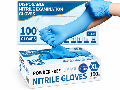 Disposable Nitrile Gloves Blue 100 pcs