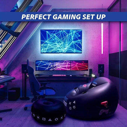 Inflatable Gaming Bean Bag Chair with Ottoman