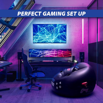 Inflatable Gaming Bean Bag Chair with Cup Holder