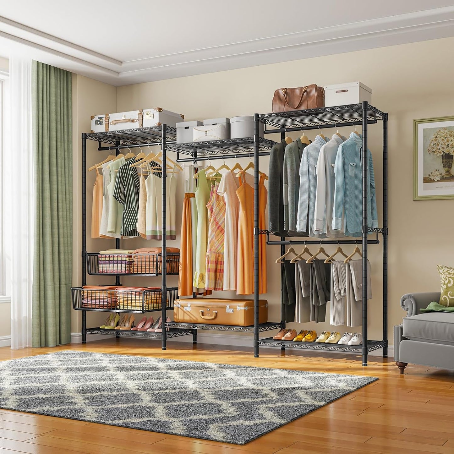 Metal Wardrobe Clothes Rack Clothes Organizer