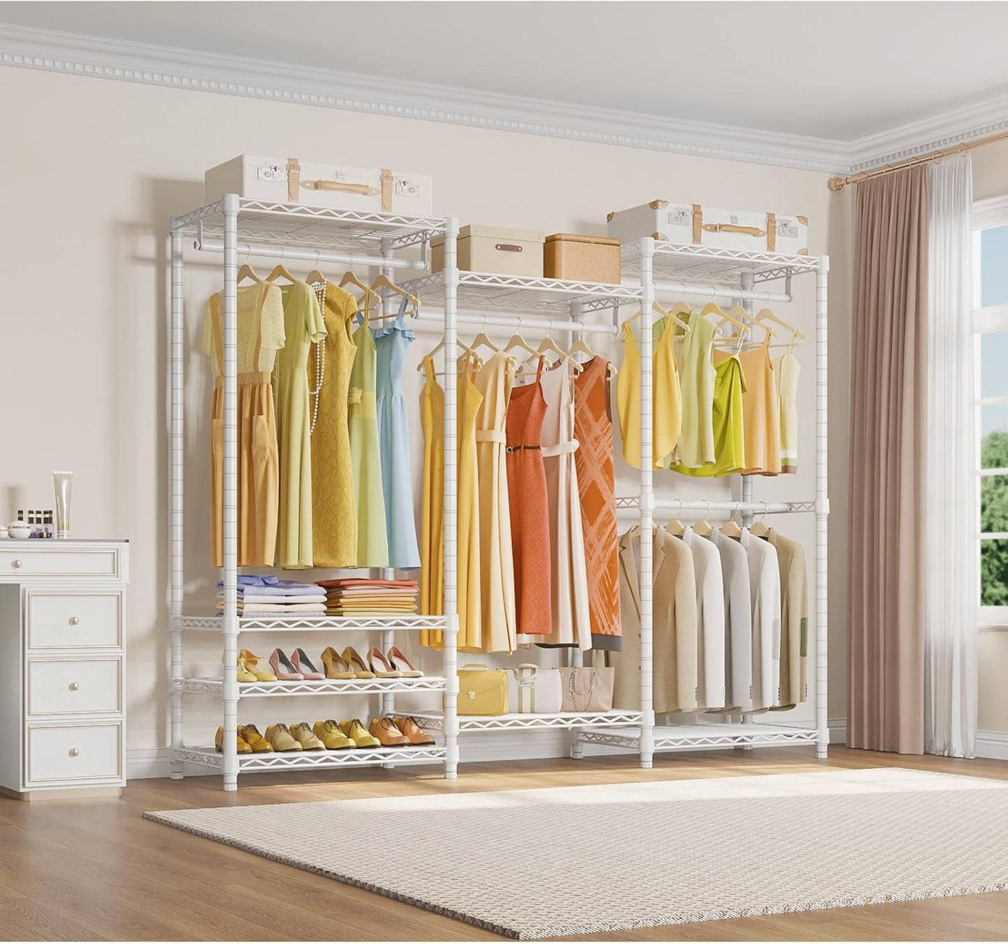 Metal Wardrobe Clothes Rack Clothes Organizer