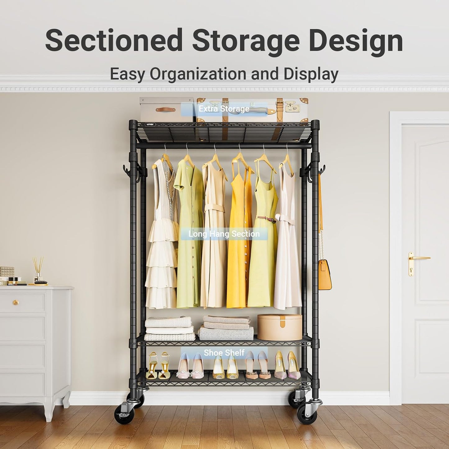 Clothes Organiser Metal Wardrobe
