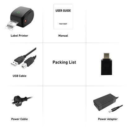 Compact Bluetooth Thermal Label Printer - Direct Thermal, High-Speed 203 DPI