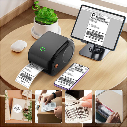 Compact Bluetooth Thermal Label Printer - Direct Thermal, High-Speed 203 DPI