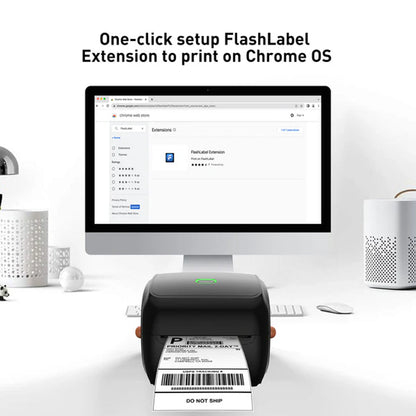 Compact Bluetooth Thermal Label Printer - Direct Thermal, High-Speed 203 DPI