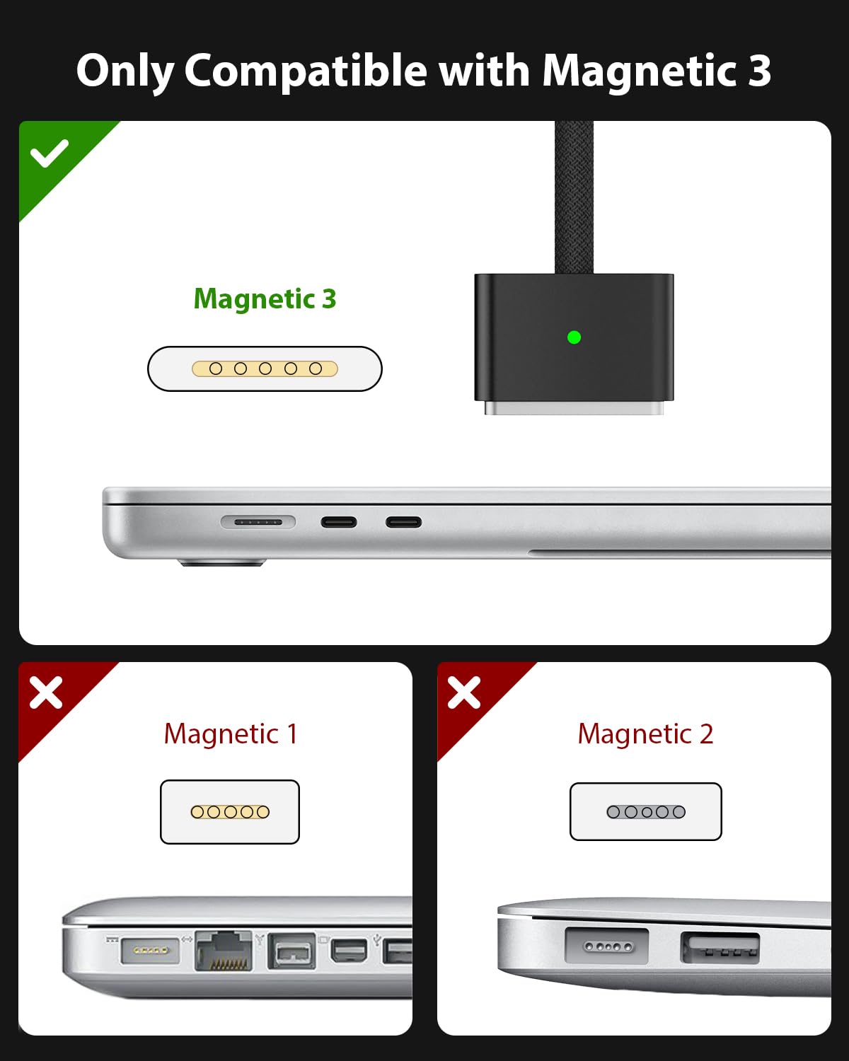 USB C to MagSafe 3 Charging Cable Replacement
