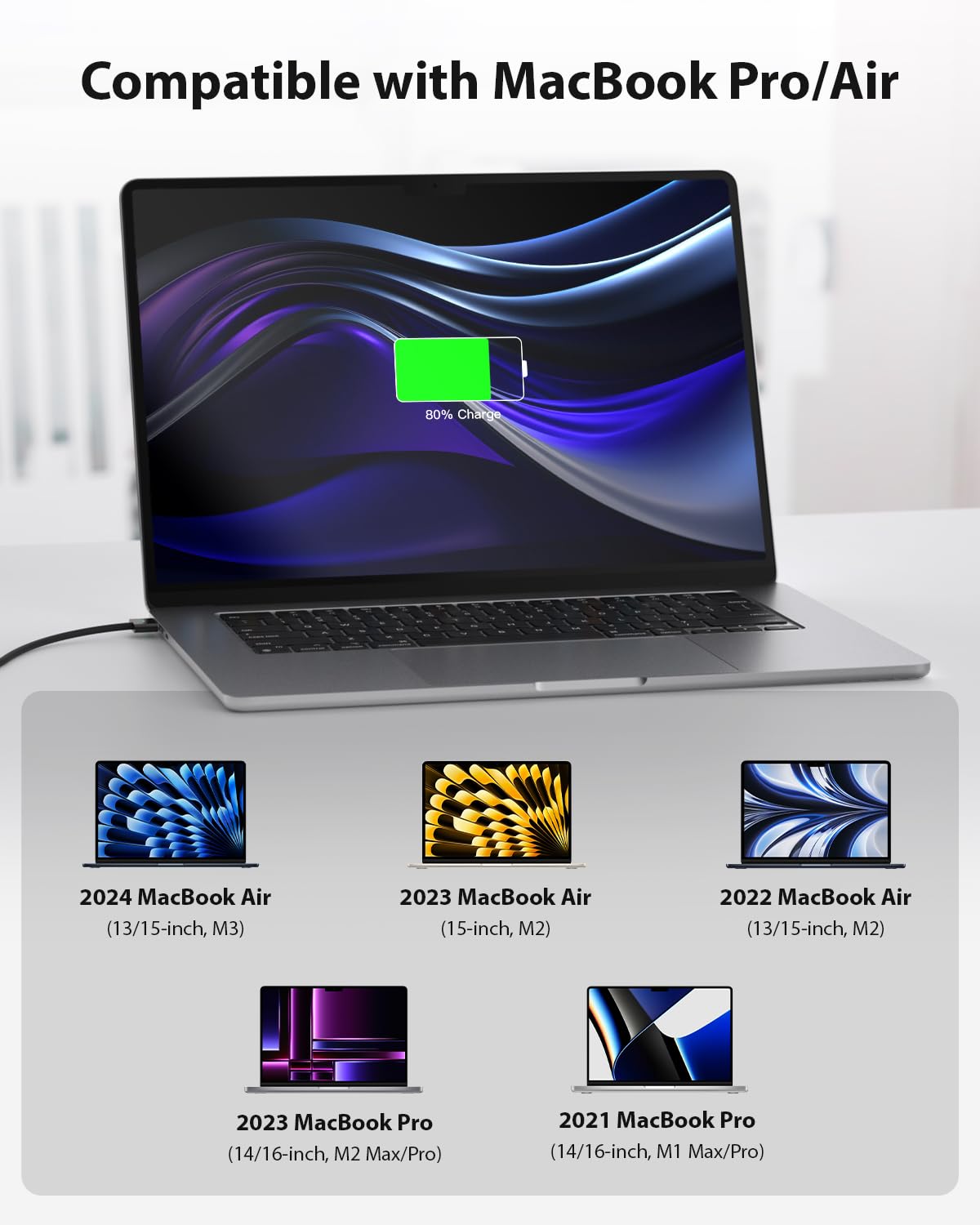 USB C to MagSafe 3 Charging Cable Replacement