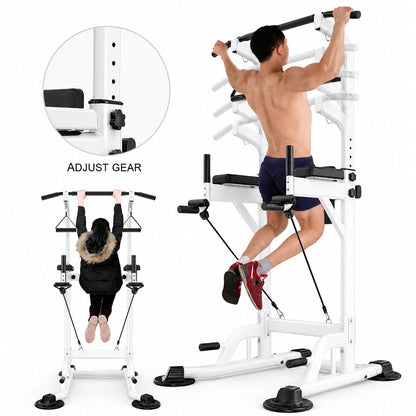 Adjustable Chin Up Pull Up Power Tower Station Workout