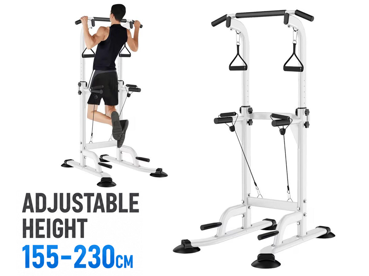 Adjustable Chin Up Pull Up Power Tower Station Workout