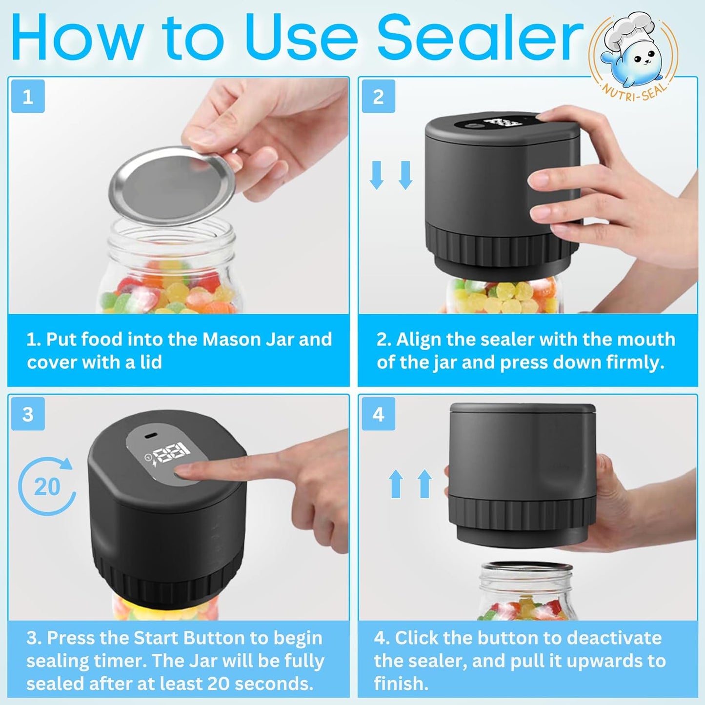 Electric Mason Jar Vacuum Sealer