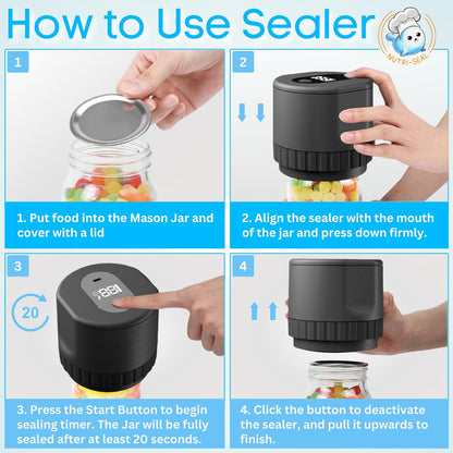 Electric Mason Jar Vacuum Sealer