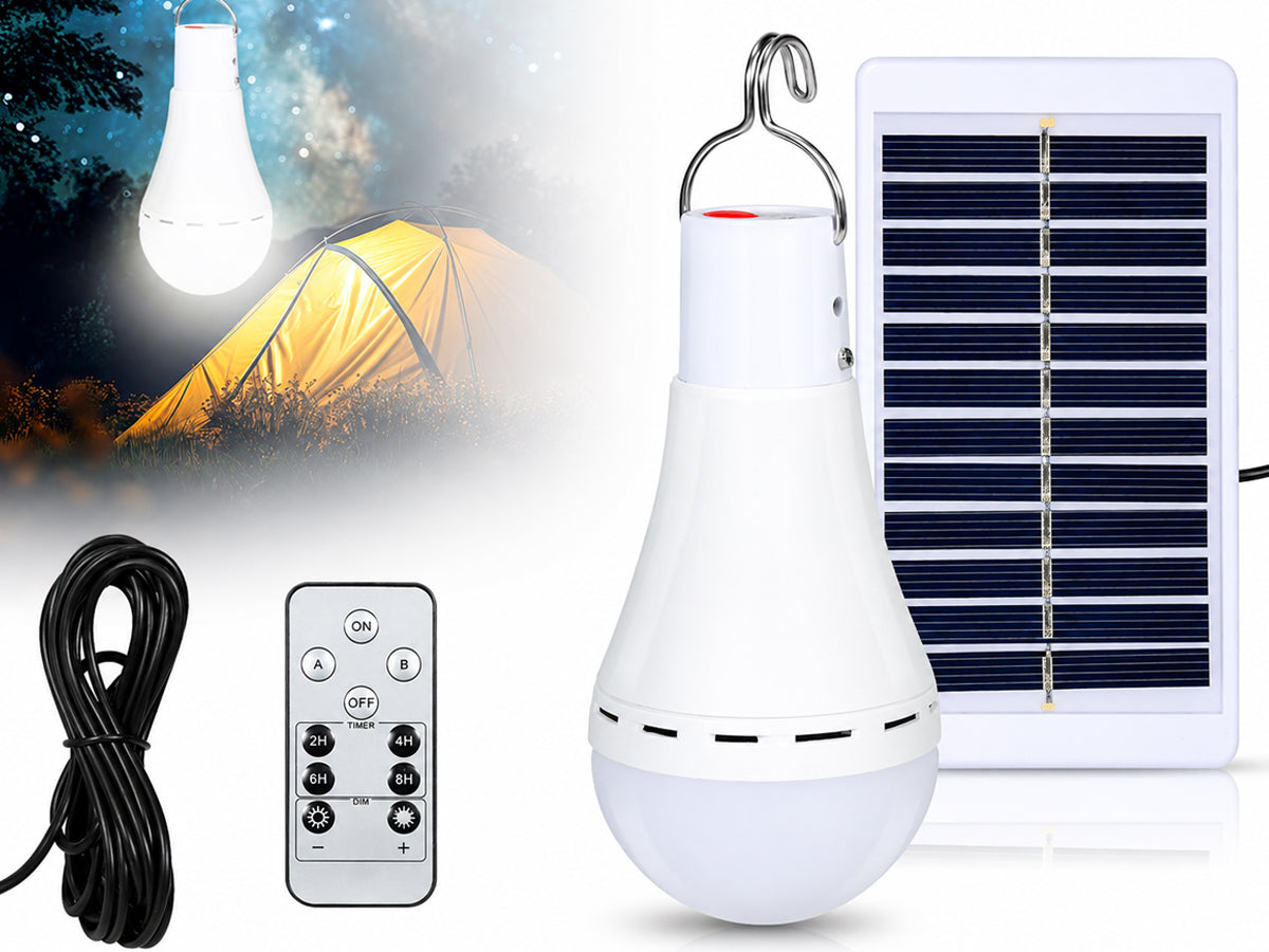 Camping Solar Light Bulb Outdoor Rechargeable LED