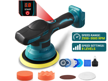 18V Cordless Rotary Polisher Buffer Sander Fits Makita Battery