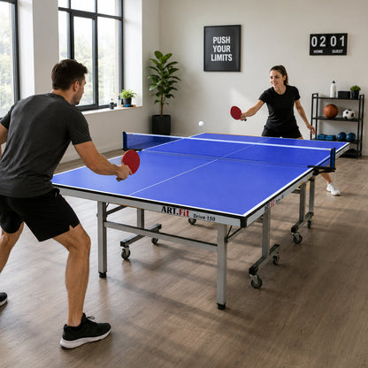 18mm Full Sized Foldable Indoor Table Tennis Table with Accessories