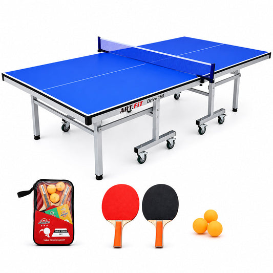 16mm Full Sized Foldable Indoor Table Tennis Table with Accessories