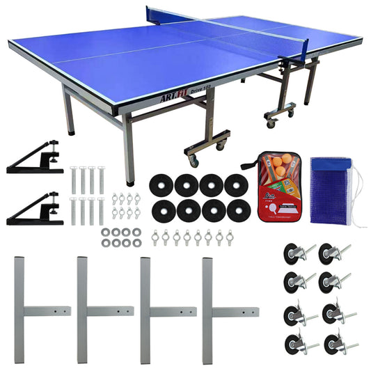 18mm Full Sized Foldable Indoor Table Tennis Table with Accessories