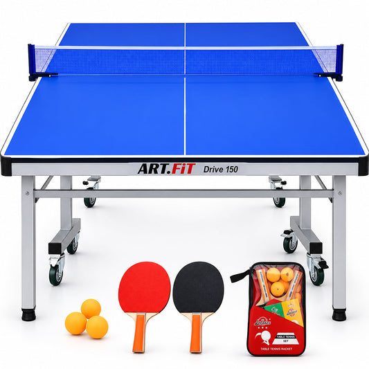 18mm Full Sized Foldable Indoor Table Tennis Table with Accessories