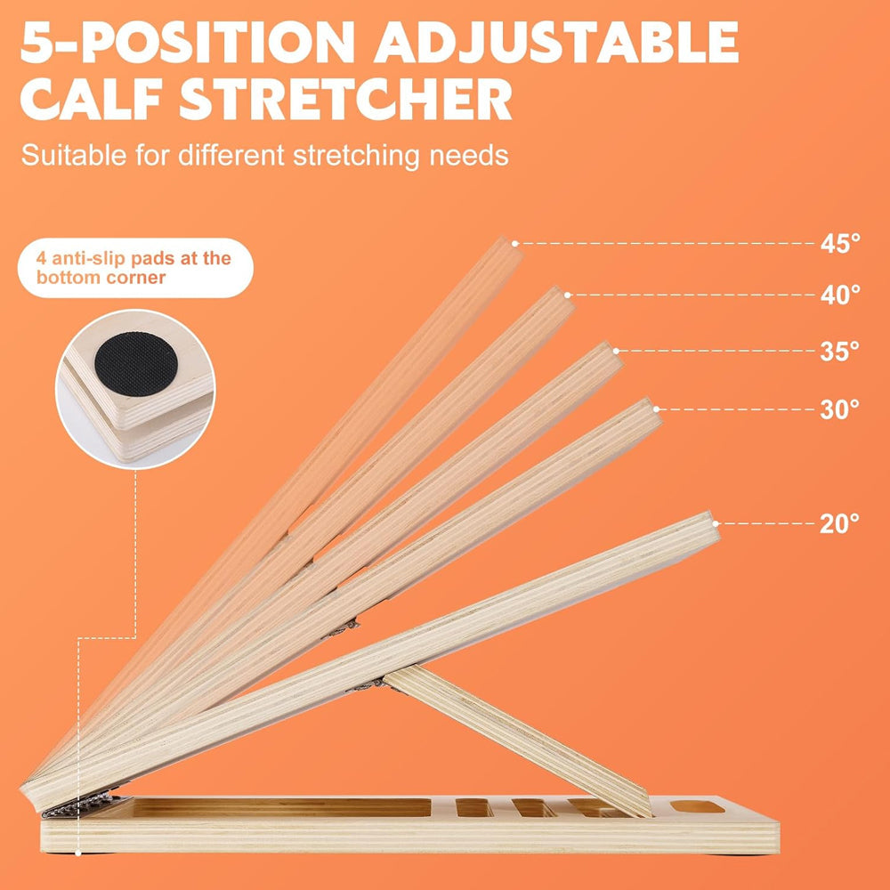 Adjustable Wooden Slant Board for Calf Stretching