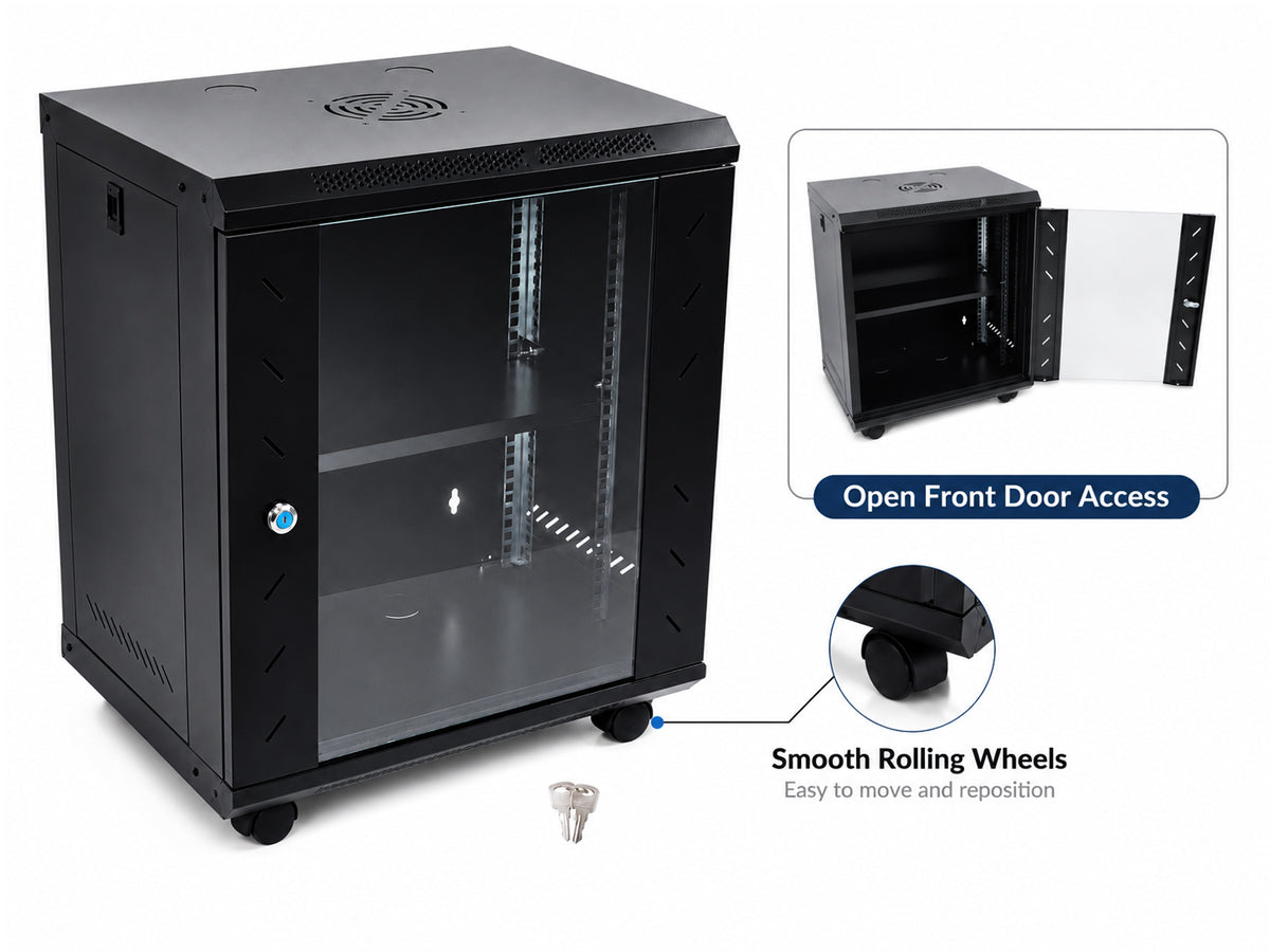 12U Cabinet Server Network Data Rack Wall Mount
