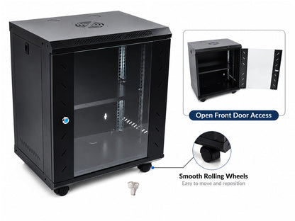 12U Cabinet Server Network Data Rack Wall Mount