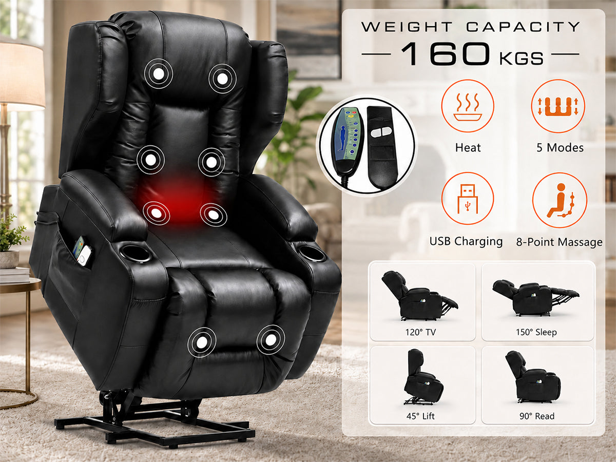 Electric Lift Heated Massage Recliner Chair