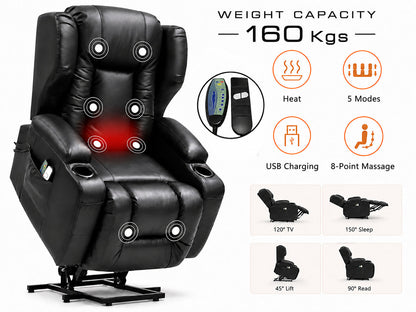 Electric Lift Heated Massage Recliner Chair