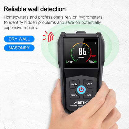 Inductive Pinless Moisture Meter with Colour Display