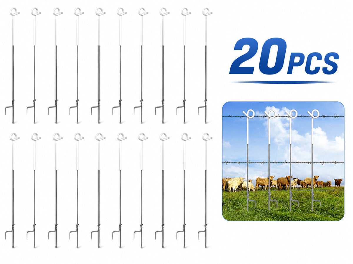 20pcs Electric Fence Pigtail Posts