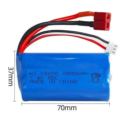 7.4V 3000mAh Li-ion Rechargeable Battery for RC Car