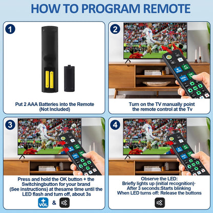 Universal TV Remote Big Button