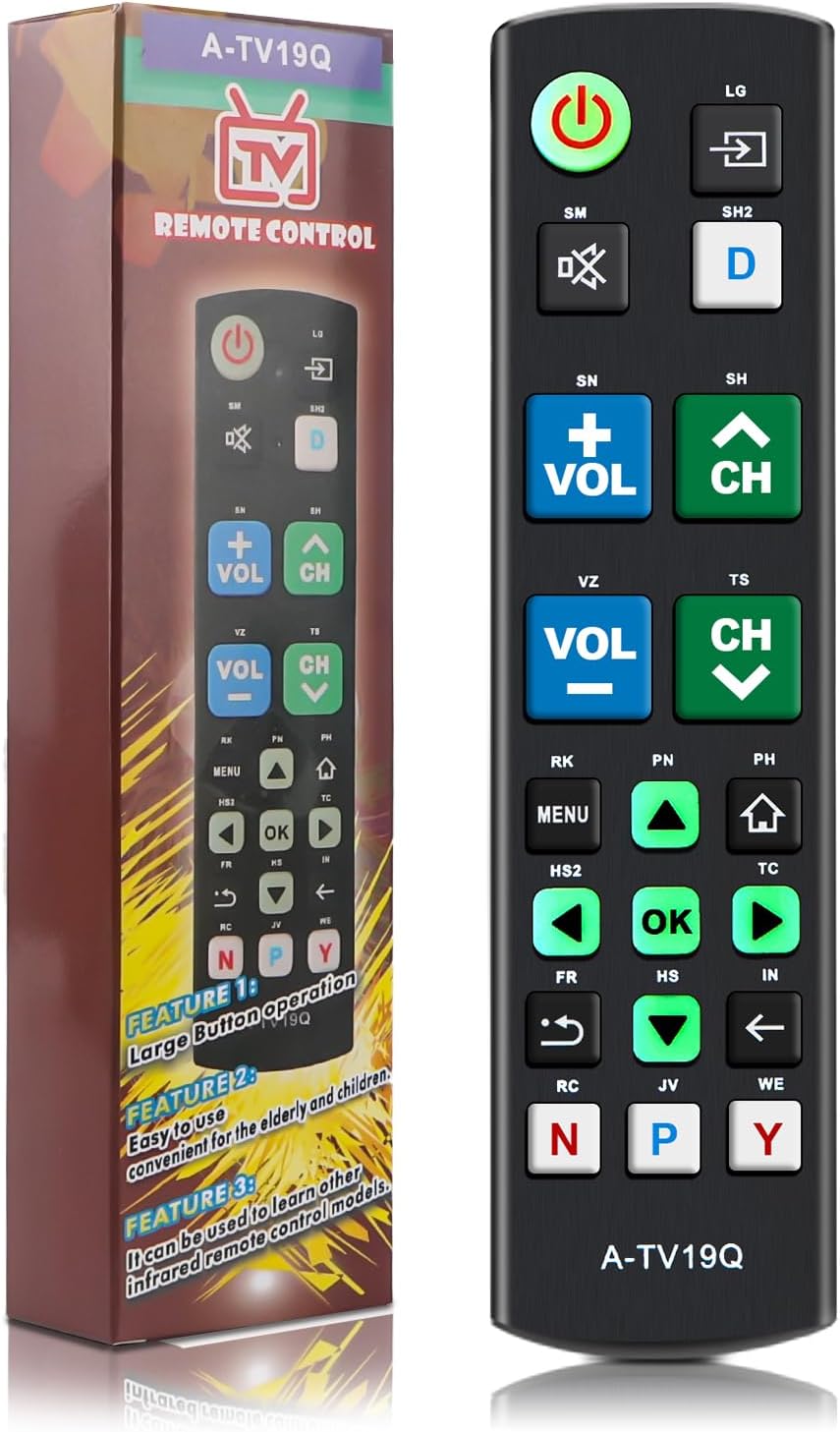Universal TV Remote Big Button