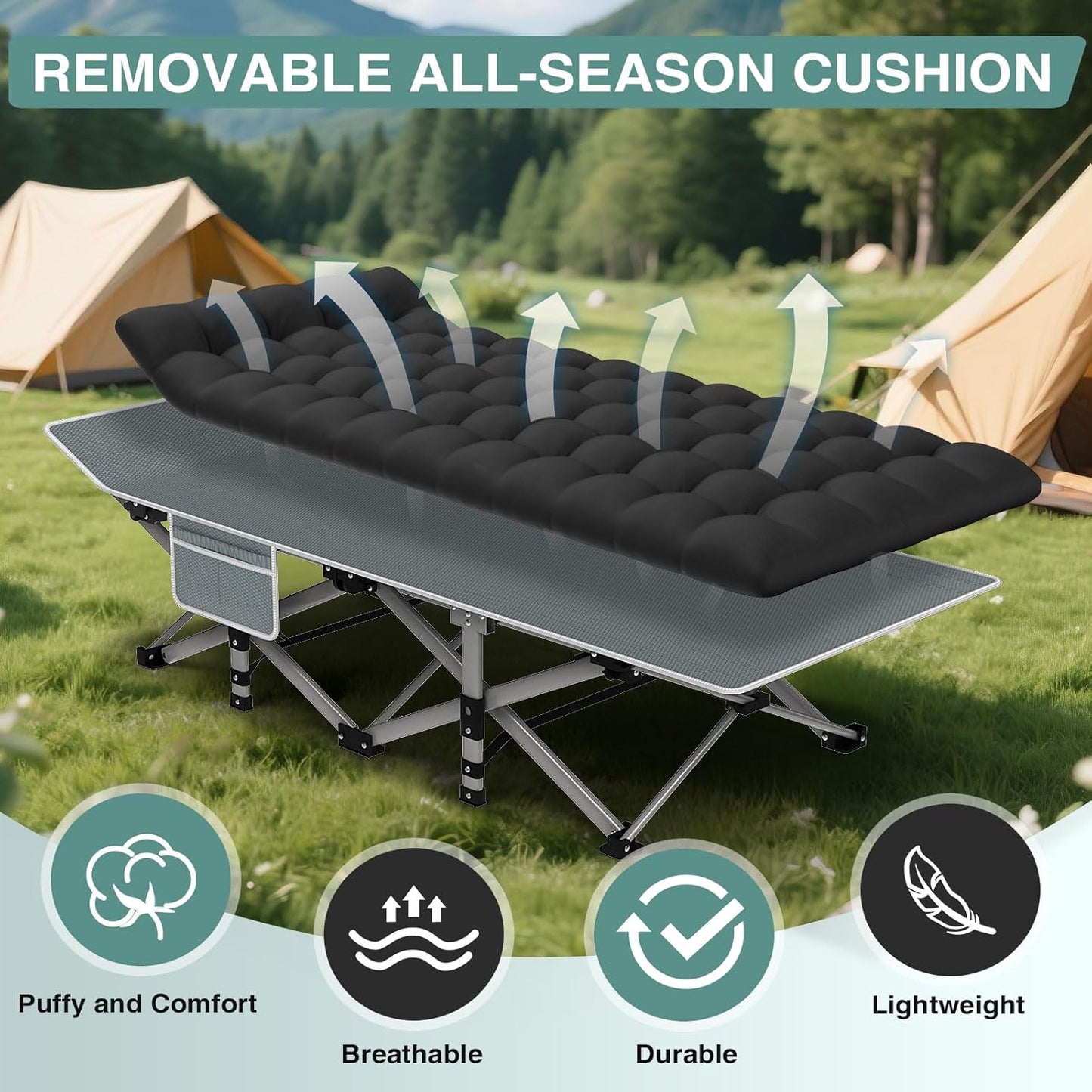 Foldable Camping Bed with Mattress