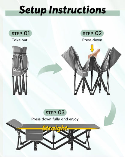 Foldable Camping Bed with Mattress