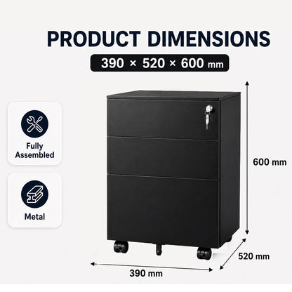 Office Filing Cabinet with Wheels