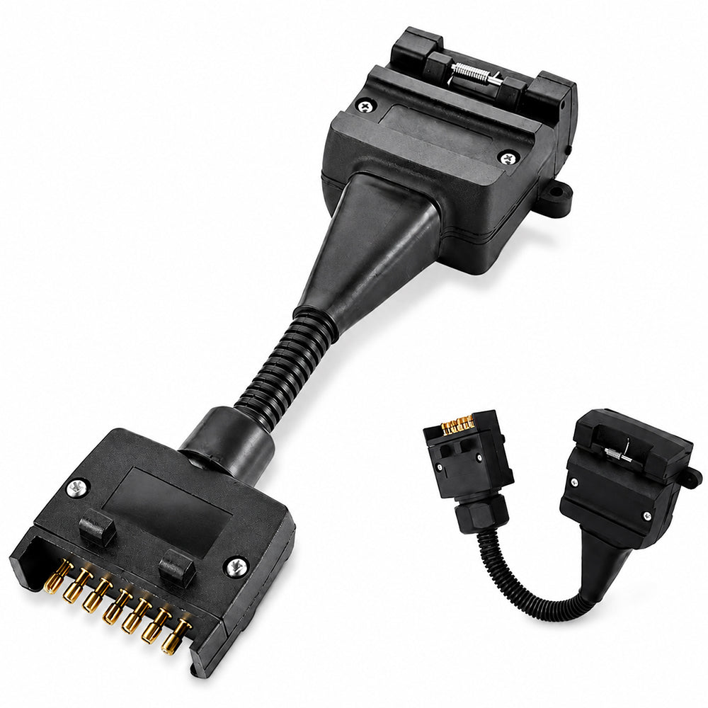7 Pin Male to 12 Pin Flat Female Trailer Adapter Caravan Connector