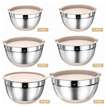 Stainless Steel Mixing Bowl Set 26 Pcs
