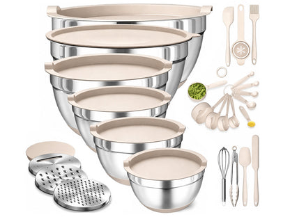 Stainless Steel Mixing Bowl Set 26 Pcs
