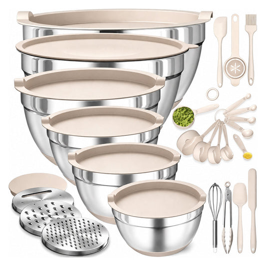Stainless Steel Mixing Bowl Set 26 Pcs