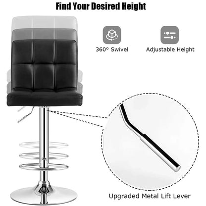 Bar Stool Height Adjustable Bar Stool Set of 2pcs