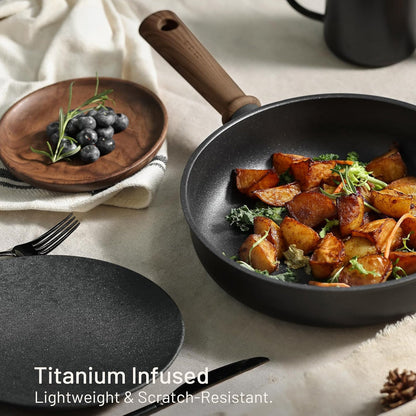 16 Piece Titanium Nonstick Cookware Set Kitchen Pots and Pans Set
