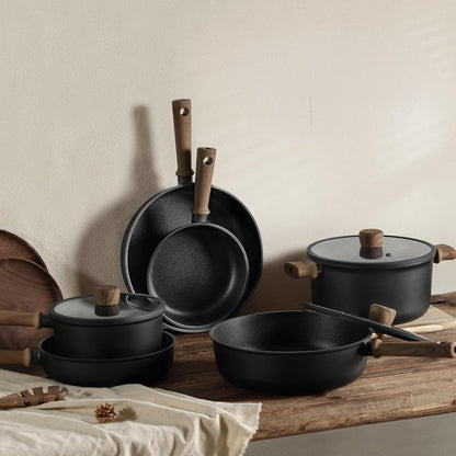 16 Piece Titanium Nonstick Cookware Set Kitchen Pots and Pans Set