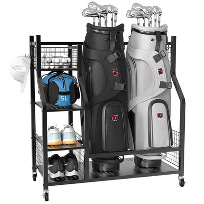 Golf Bag Holder Organizer Rack