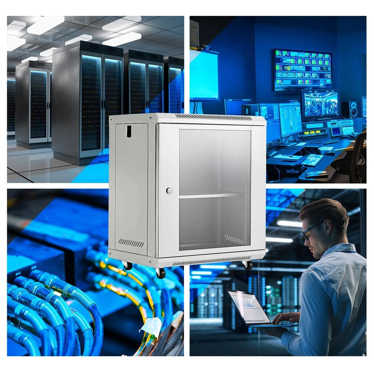 12U Cabinet Server Network Data Rack Wall Mount