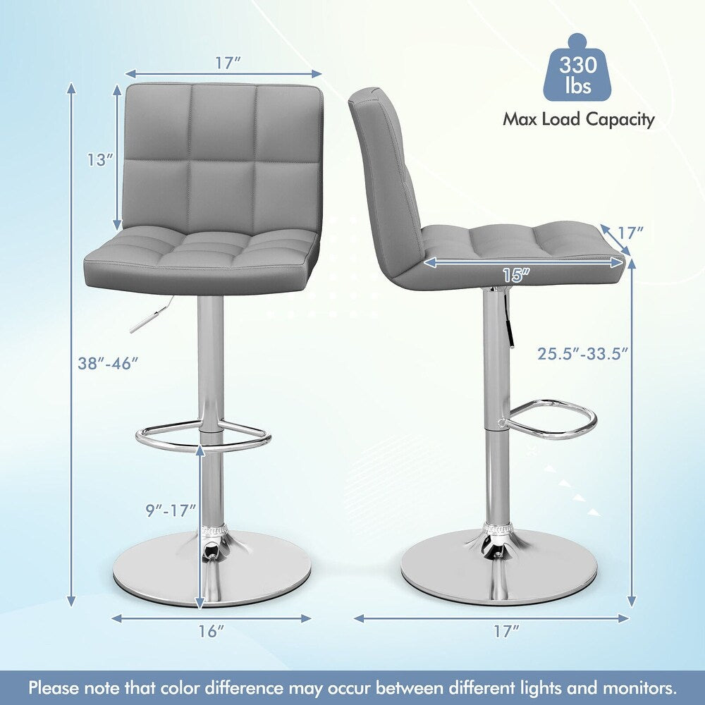Bar Stool Height Adjustable Bar Stool Set of 2pcs