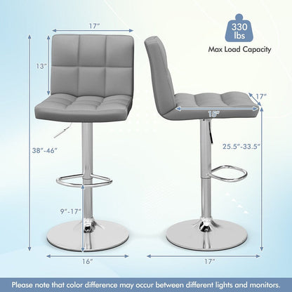 Bar Stool Height Adjustable Bar Stool Set of 2pcs