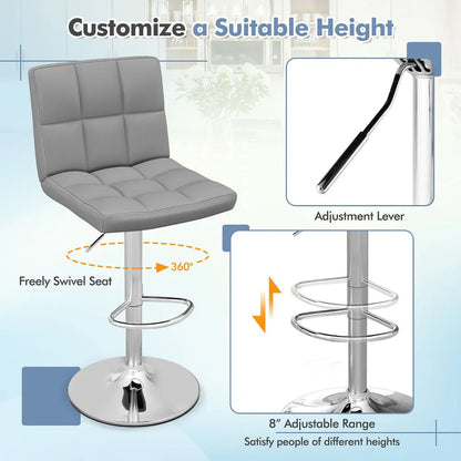 Bar Stool Height Adjustable Bar Stool Set of 2pcs