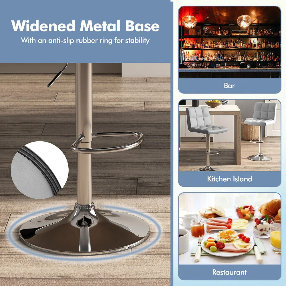 Bar Stool Height Adjustable Bar Stool Set of 2pcs