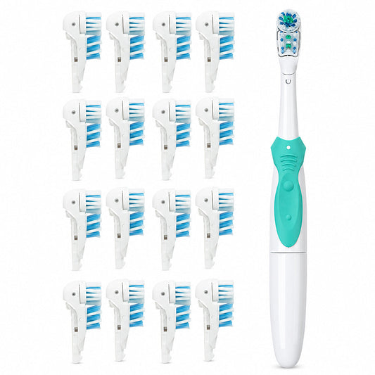 16Pcs Dual Toothbrush Accessories Electric Brush Heads for Oral-B 3733 4732 4734